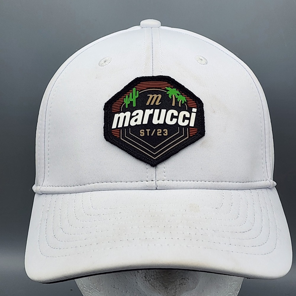 Marucci M ST/23 Performance Snapback Baseball/Softball Vented Hat Cap White